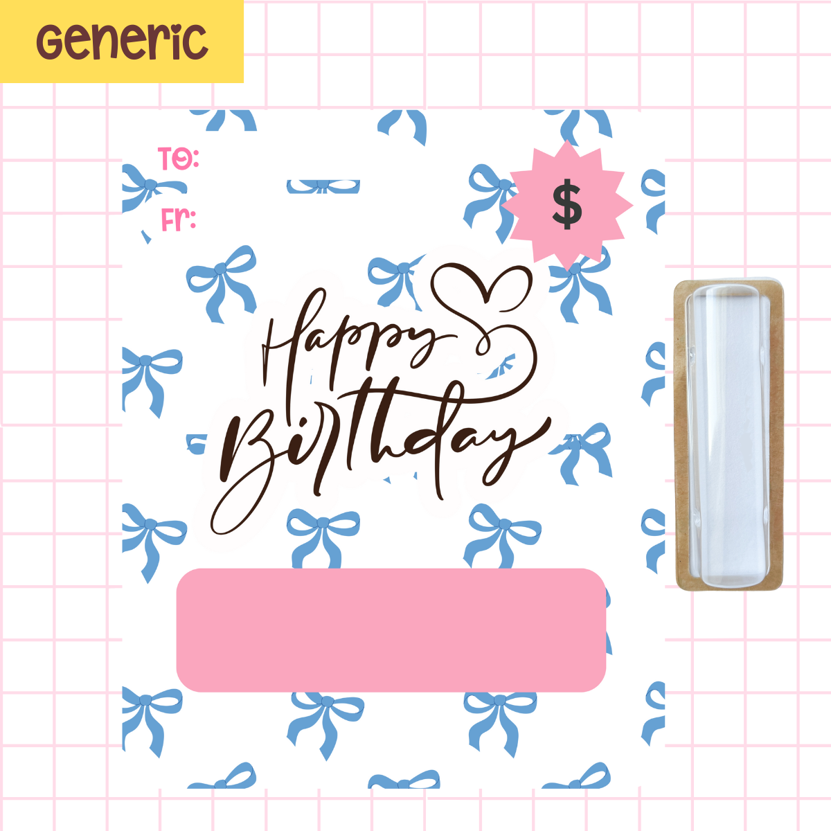 Bluebow Money Birthday Card