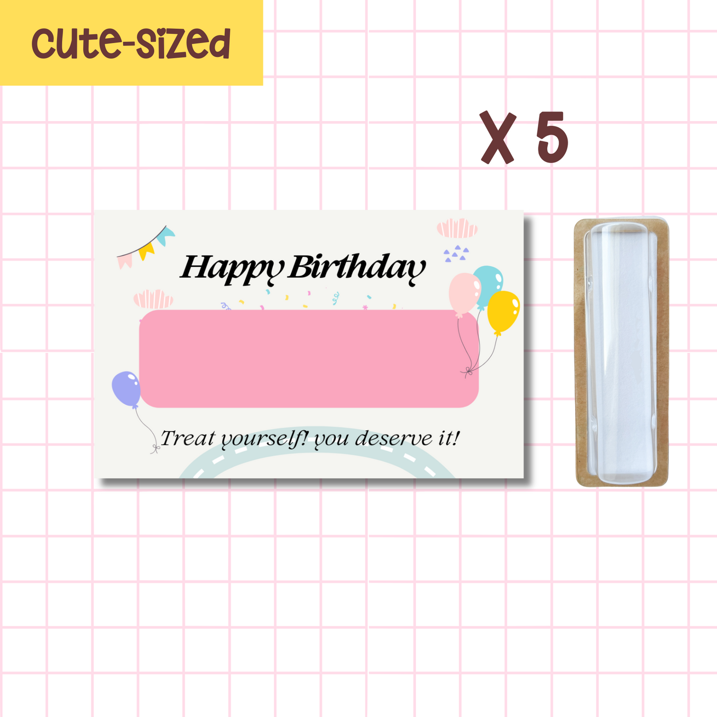 Bundles - Cute sized Blanca birthday money card (set of 5)