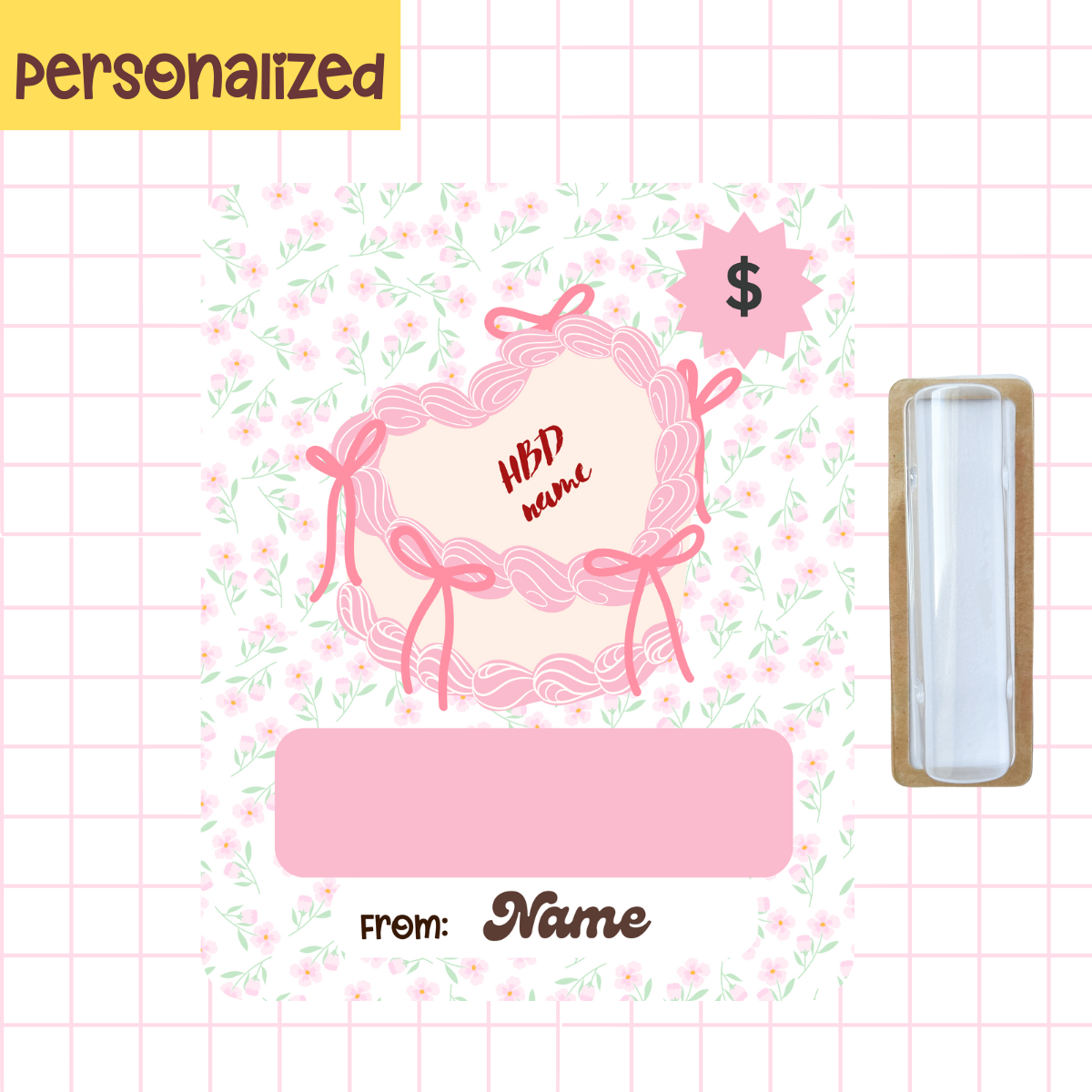 Coquette Money Birthday Card