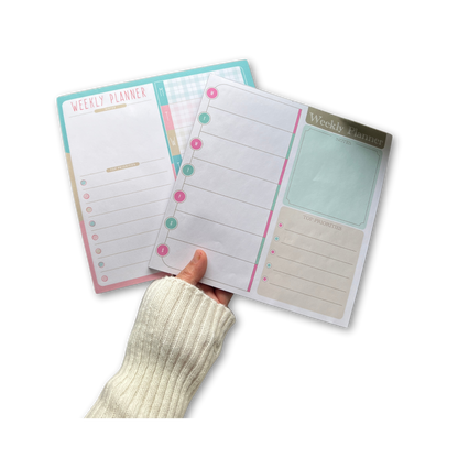 Weekly Planner Notepad Plain *Free U.S. shipping