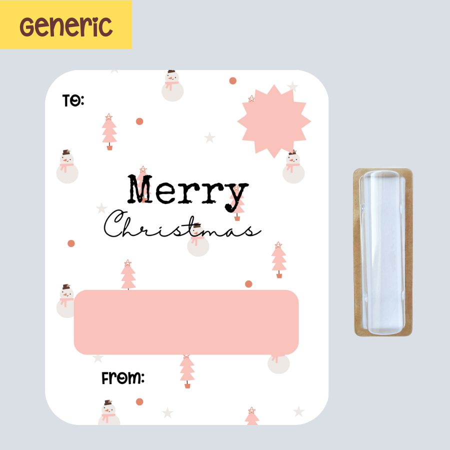 Blush Snowman  Money Greeting Card