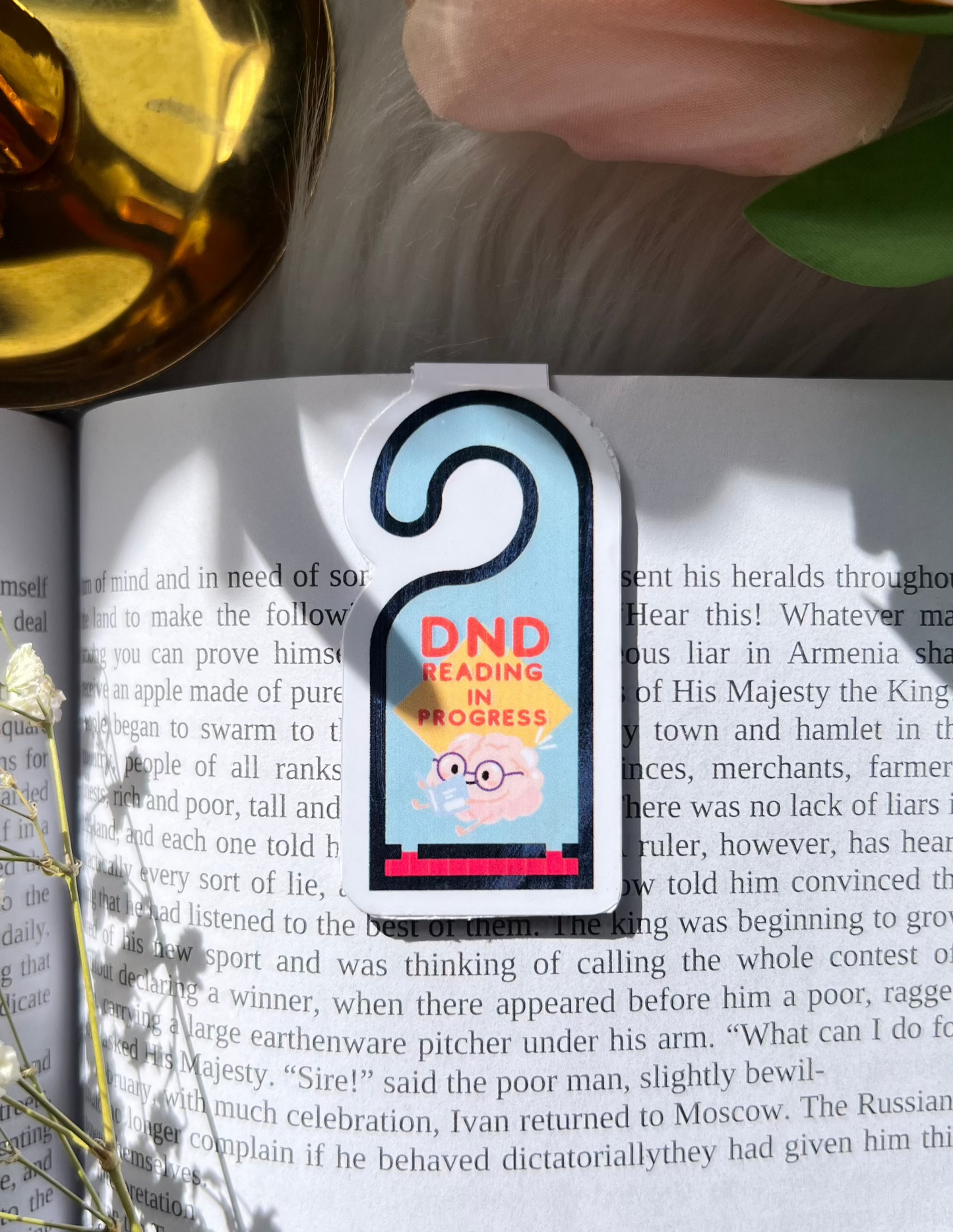 Do not disturb magnetic bookmark