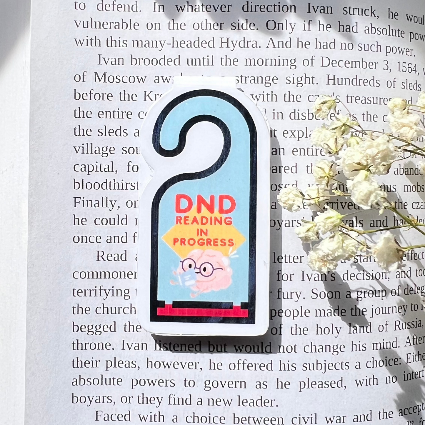 Do not disturb magnetic bookmark