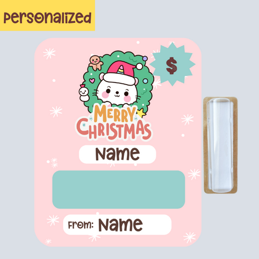 Kitty Christmas  Money Greeting Card