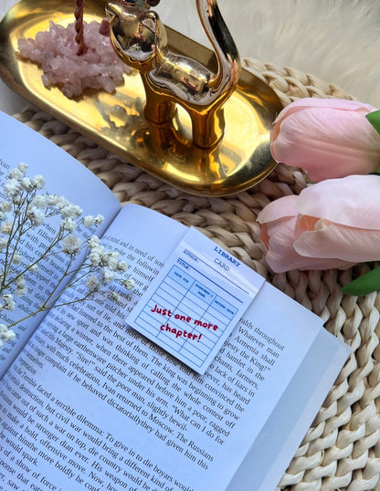 Library Card Magnetic Bookmarks