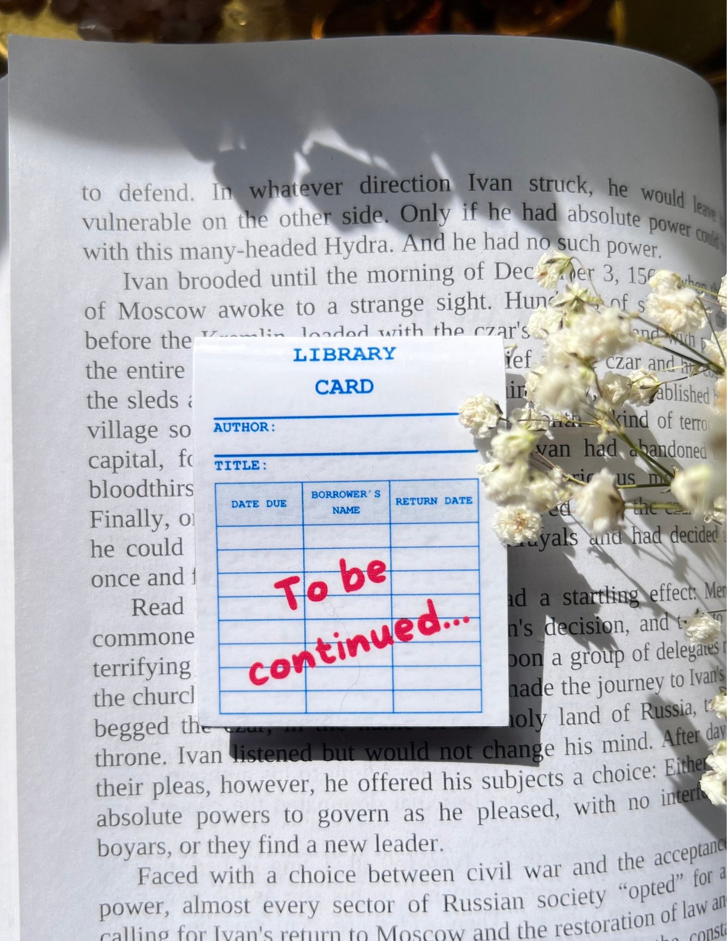 Library Card Magnetic Bookmarks