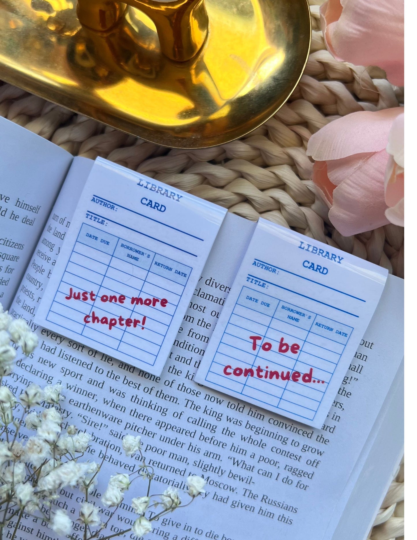 Library Card Magnetic Bookmarks