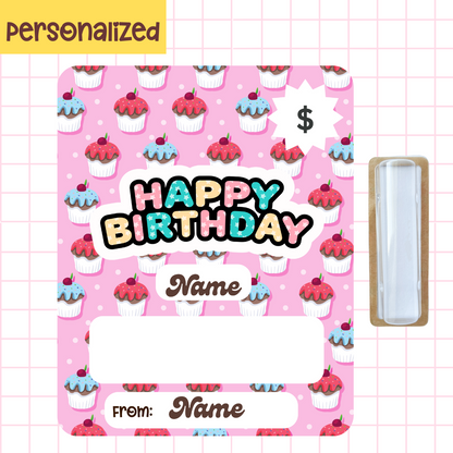 Cuppycake Money Birthday Card