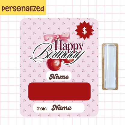 Hot Cherry Money Birthday Card