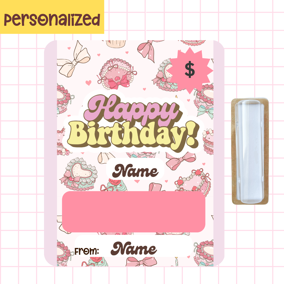 PrettyBow Money Birthday Card