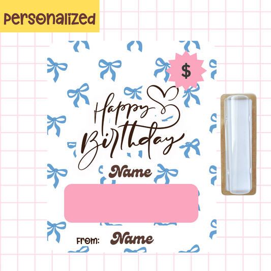 Bluebow Money Birthday Card