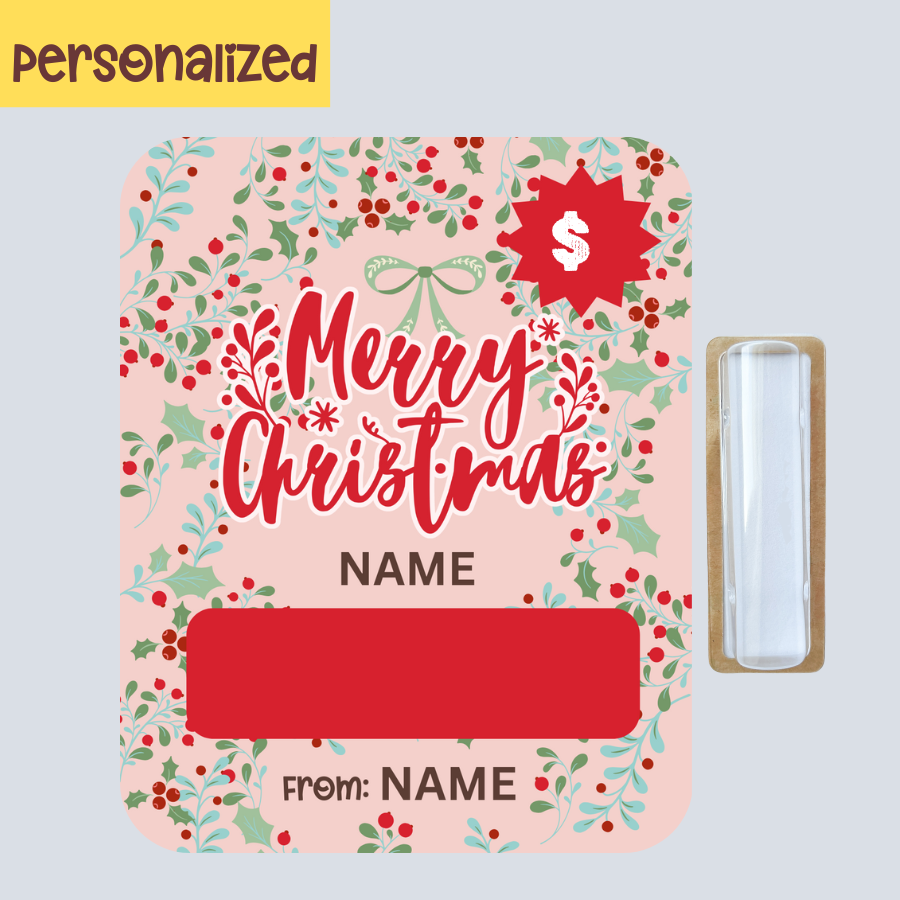 Poinsettia  Christmas Money Greeting Card