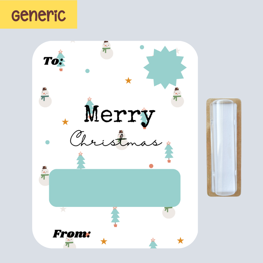 Teal Snowman  Money Greeting Card