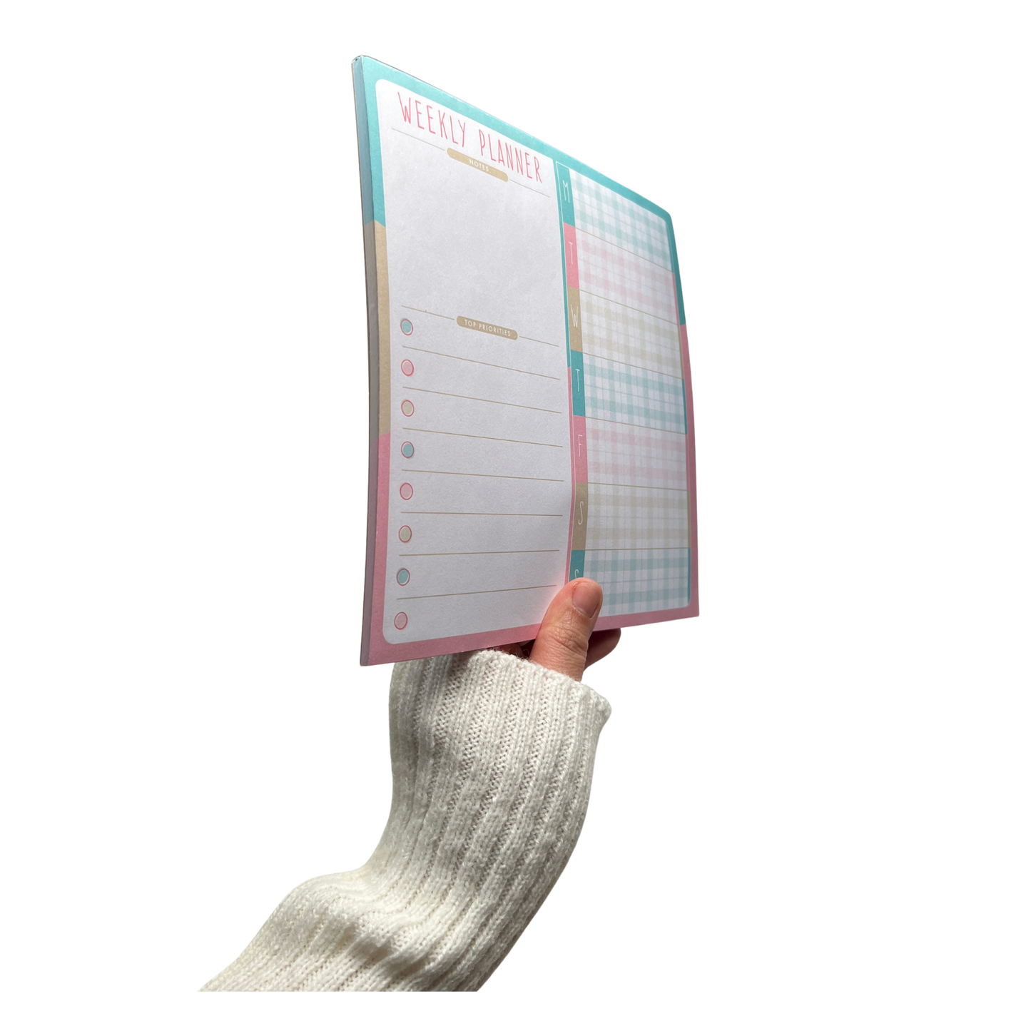 Weekly Planner Notepad Gingham * Free U.S. shipping