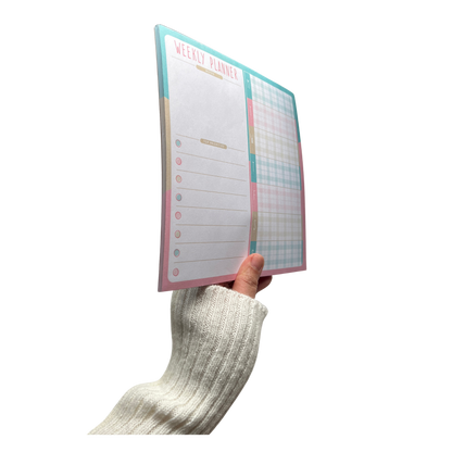 Weekly Planner Notepad Gingham * Free U.S. shipping